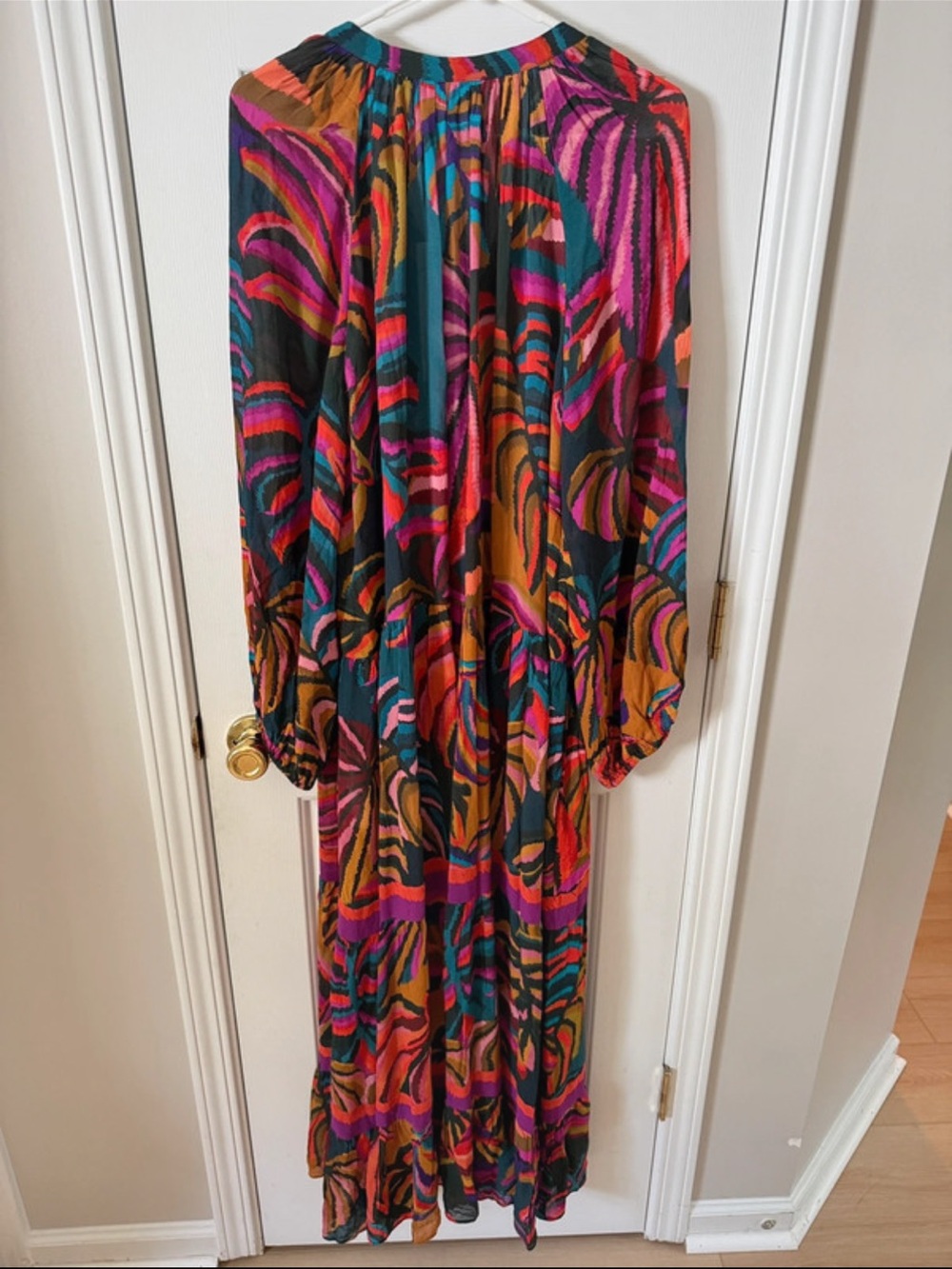 FARM RIO Dynamic Foliage Embroidered Maxi Dress Size XL - Picture 8 of 16